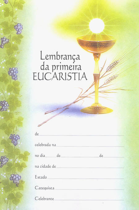 Primeira Eucaristia Serie Diploma 11 Pacote Com 25 Unidades 7891210012272