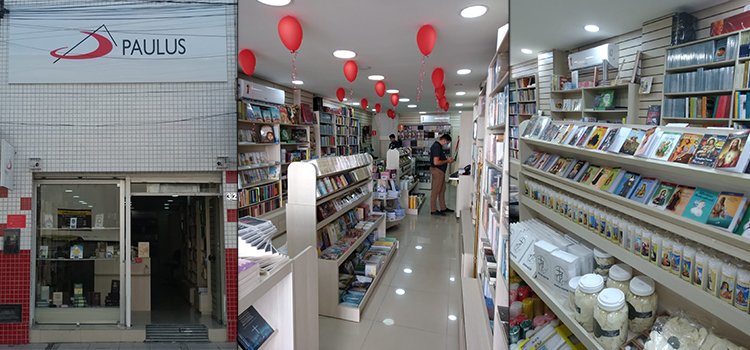 Foto da fachada da Livraria Paulus em Maceió
